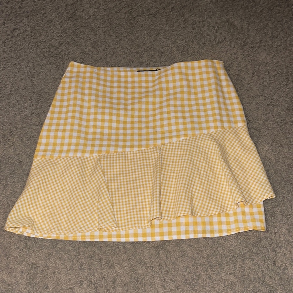 Yellow Ruffled Skirt.